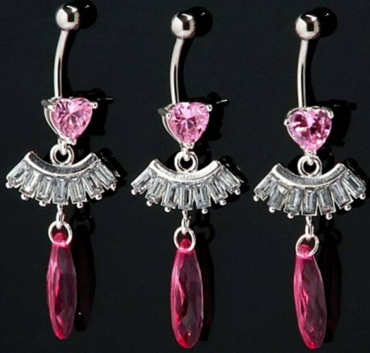 Pink Drop Belly Jewellery was $15 now $5